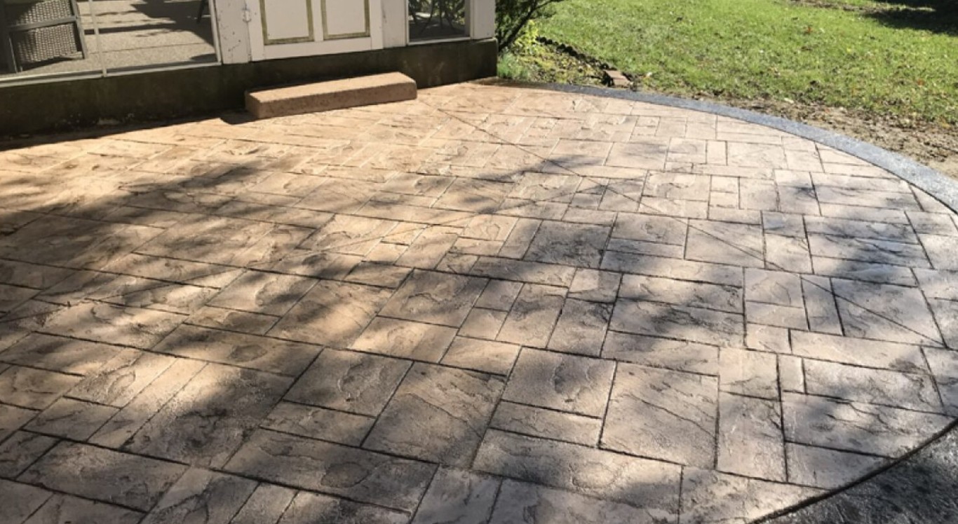 Beautiful stamped concrete patio in Hacienda Heights